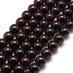 Chapelets de perles de grenat naturel, ronde, 10mm, Trou: 1mm, Environ 41 pcs/chapelet, 15.7 pouce