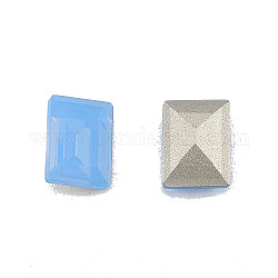 K9 cabujones de cristal de rhinestone, puntiagudo espalda y dorso plateado, facetados, Rectángulo, zafiro, 8x6x3mm
