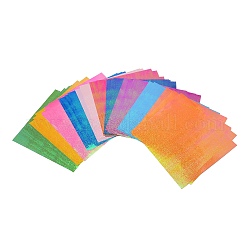 正方形の折り紙  光沢のある粉の折り紙  子供のハンドメイドDIYスクラップブッキングクラフト装飾  ミックスカラー  249x248.5x0.2mm  約50個/袋