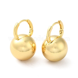 Латунные круглые серьги-кольца для женщин, золотые, 24.5x16 мм, штифты : 0.8x1 мм