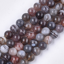 Natur Botswana Achat Perlen Stränge, Runde, 8 mm, Bohrung: 1 mm, ca. 23~25 Stk. / Strang, 7.6 Zoll