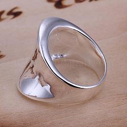 Простые латуни палец кольца для мужчин, серебристый цвет, размер США 8 (18.1 мм)