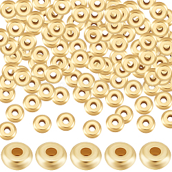 Beebeecraft 150Pcs 304 Stainless Steel Spacer Beads, Rondelle, Real 18K Gold Plated, 5x2mm, Hole: 1.5mm