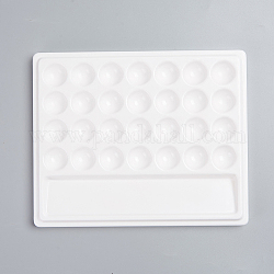 Bac à pinceaux multifonction pour artiste en plastique, blanc, 187x153x15mm