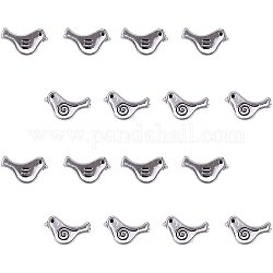 NBEADS 60 Pcs Bird Head Loose Spacer Alloy Beads, Tibetan Style Metal Spacer Beads Creative Connector Charm Beads Craft Supplies Charms for Bracelet Necklace Earrings Jewelry Making, Antique Silver