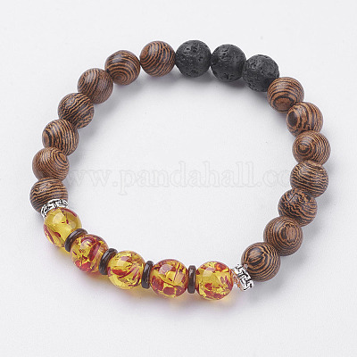 Wholesale Natural Lava Rock Beads Stretch Bracelets 