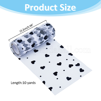 Polyester-Netzstoff mit Herzmuster&nbsp;SENE-WH0003-46-1