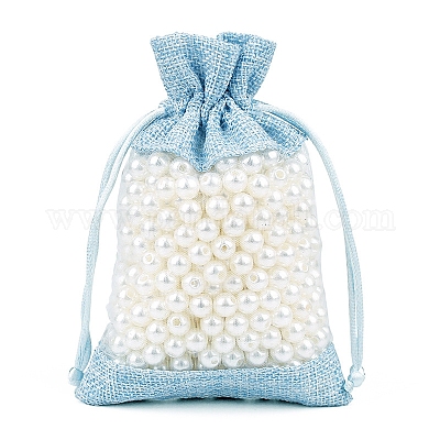 Pochettes en lin et organza&nbsp;PW-WG89160-09-1