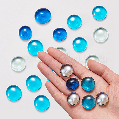 5 LB Aquarium Flat Glass Marbles Any Water Aquariums Decorative Stone Beads