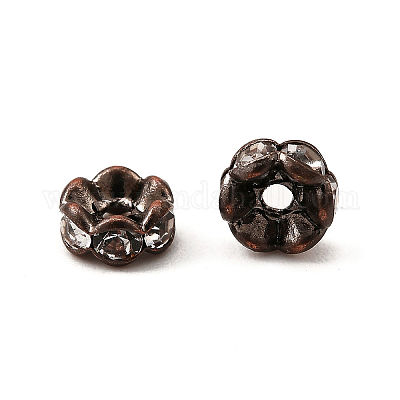 Messing Strass Zwischen perlen&nbsp;RB-A014-L5mm-01R-NF-1
