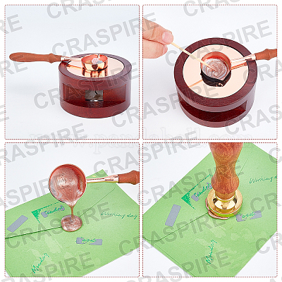 Wax Seal Furnace and Spoon Kits Wax Seal Warmer Sealing Wax Tool for  Melting Wax - AliExpress