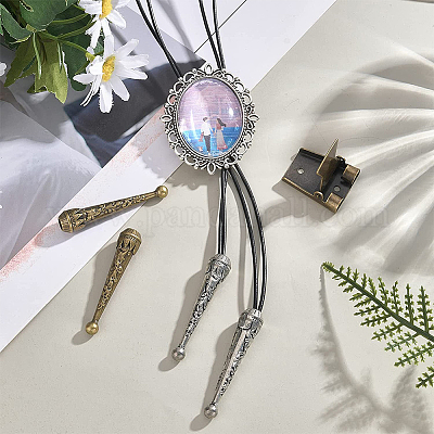 Wholesale SUPERFINDINGS Iron Bolo Tie Parts Kit Including 4Pcs 2 Colors Bolo  Tie Tips Replacement End Caps Bolo Tie Slide Clasp with 8Pcs Alloy Cord End  for Bolo Tie Making 