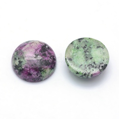 Natürlicher Rubin in Zoisit cabochons&nbsp;G-P393-R34-8MM-1
