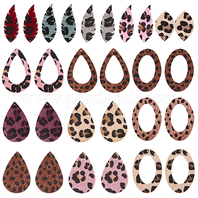 Shop SUNNYCLUE 1 Box 28pcs 14 Styles Leather Leopard Leaf Teardrop Earring  Making Charms Pendants with Hole for DIY Dangle Leather Earring Jewellery  Making Accessory for Jewelry Making - PandaHall Selected