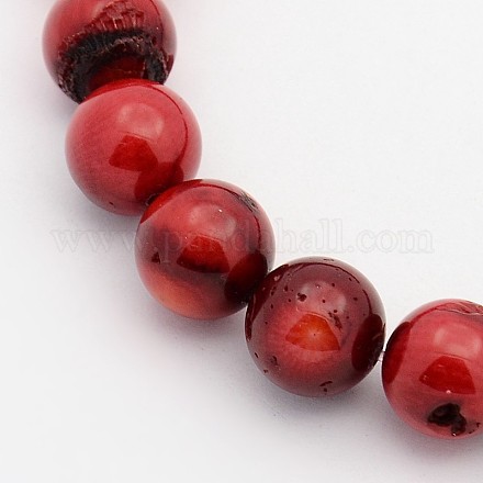 Natural  Coral Beads Strands DC101-8MM-1-1