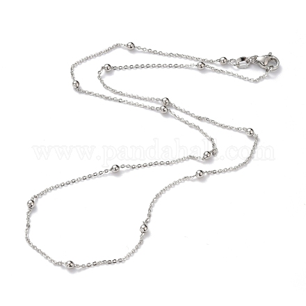 Латунные кабельные цепи ожерелья NJEW-I247-02P-1