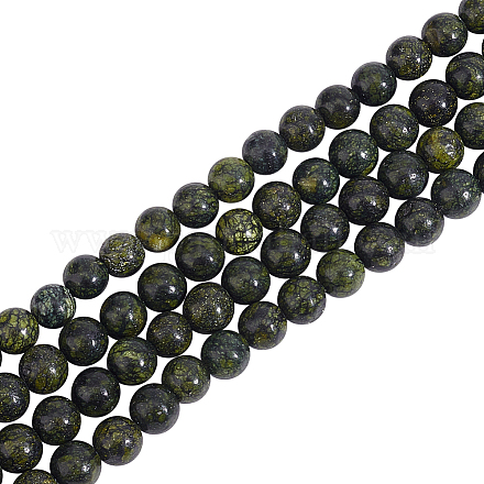 OLYCRAFT About 240~248Pcs 6mm Natural Serpentine Beads Round Serpentine Beads Green Lace Stone Beads Gemstone Green Loose Gemstone Beads Energy Stone for Bracelet Necklace Earring Jewelry Making G-OC0004-23-1