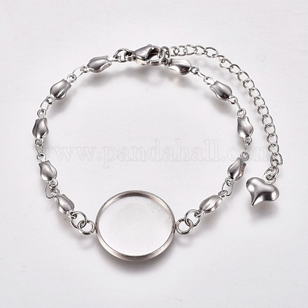 Fabrication de bracelet en acier inoxydable saint valentin 304 STAS-L248-007P-1