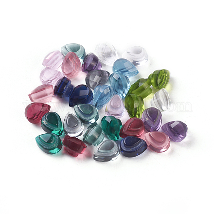 Faceted Glass Cabochons GLAA-F099-03-1