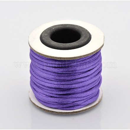 Cordons fil de nylon tressé rond de fabrication de noeuds chinois de macrame rattail NWIR-O001-A-09-1