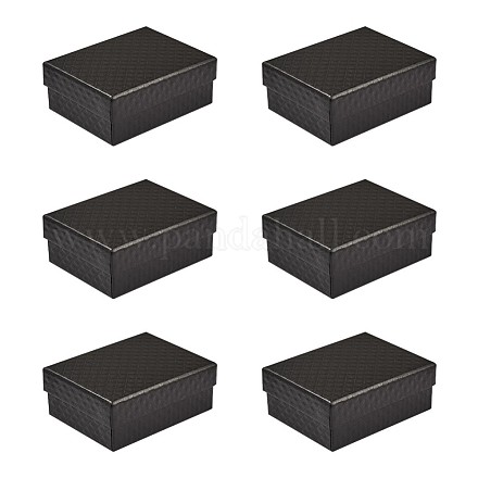 厚紙ギフト箱  長方形  ブラック  9.75x7.8x3.9cm CBOX-TA0001-04D-1