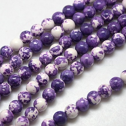 Synthetic Fossil Beads Strands G-L028-8mm-03-1