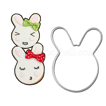 304 Stainless Steel Bunny Cookie Cutters DIY-E012-60-1