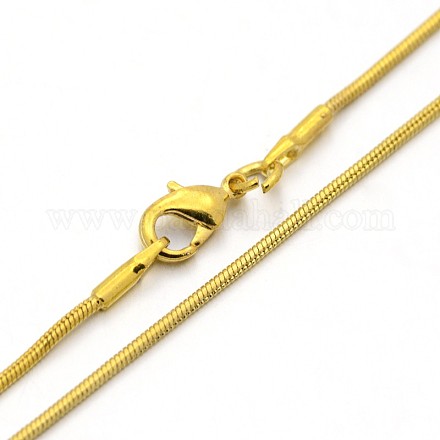 Rack Plating Brass Snake Chain Necklaces NJEW-E029-04G-1