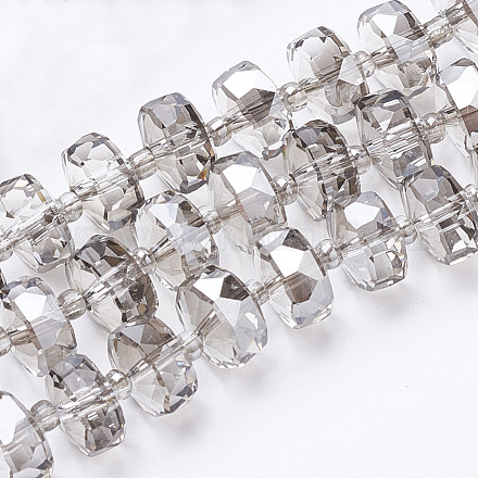 Hilos de perlas de vidrio electroplat X-EGLA-Q092-8mm-D04-1