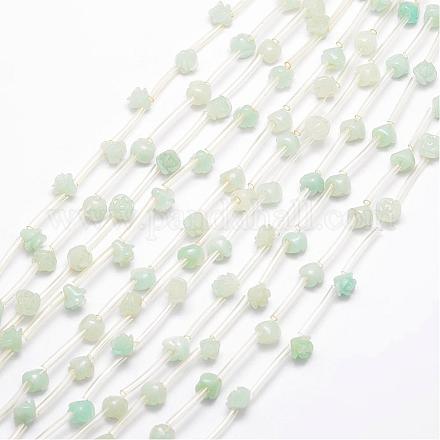Perles d'amazonite de fleurs naturelles G-O156-A-06-1