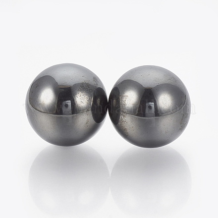 Perles en hématite synthétique magnétique G-T095-33mm-1