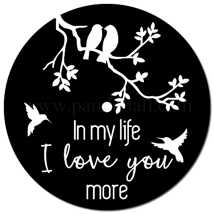 CREATCABIN Vinyl Records for Crafts 1950s Hippie Vinyl Decor Records Wall Decor Waterproof Indie Aesthetic Decoration for Birthday Wedding Anniversary Women Friends 11.8Inch-In My Life I Love You More DJEW-WH0052-006-1