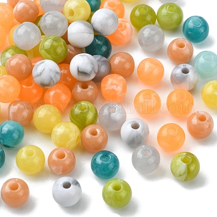 Perles acryliques imitation pierre précieuse JACR-S047-006-8mm-1