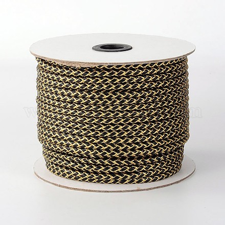 Cordón de cuero trenzado coreano pu LC-M001-04-1