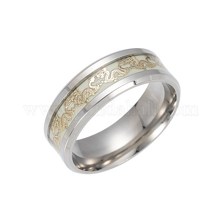 201 Stainless Steel Wide Band Finger Rings RJEW-T005-13-04-1