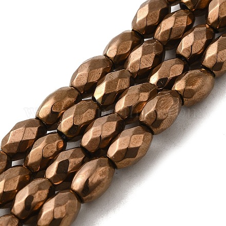 Electroplated Strong Magnetic Synthetic Hematite Beads Strands G-P518-02I-1
