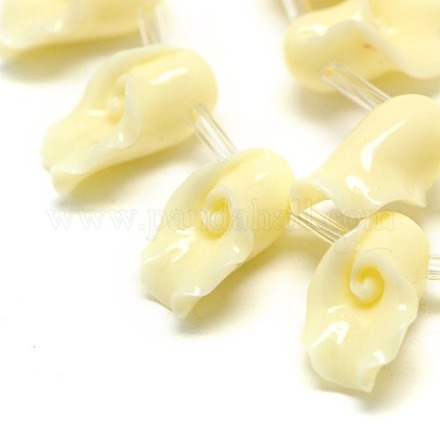Synthetic Coral Calla Lily Beads Strands CORA-L004-B-04-1