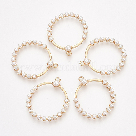 Pendentifs en plastique imitation perle ABS X-PALLOY-S179-06-1