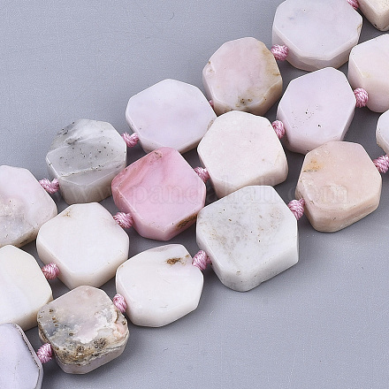 Rosa naturale perline opale fili X-G-N326-08-1