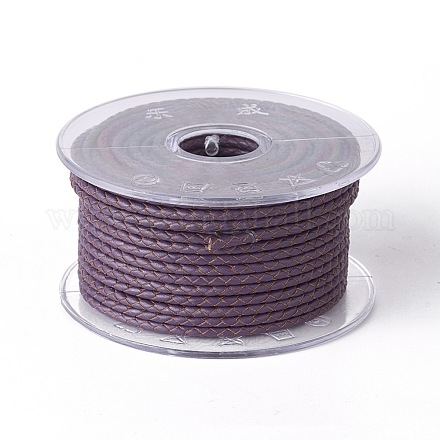 Cordón trenzado de cuero WL-I004-3mm-B-07-1