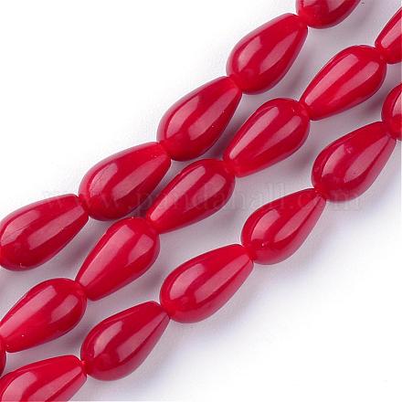 Dyed Natural Coral Bead Strands CORA-S019-05-1