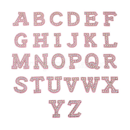 Patchs de strass en résine alphabet DIY-TAC0005-45E-1
