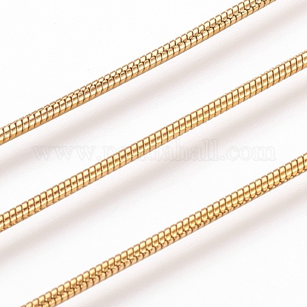 Vacuum Plating Handmade 304 Stainless Steel Round Snake Chains CHS-G003-04G-A-1