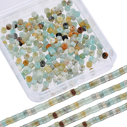 SUNNYCLUE 1 Box 334Pcs Flat Stone Beads Disc Stone Bead 4mm Gemstone Beads String Flat Semi Gemstone Healing Energy Amazonite Spacer Loose Beads for Jewelry Making DIY Earrings Bracelet Necklace G-SC0002-72A-1