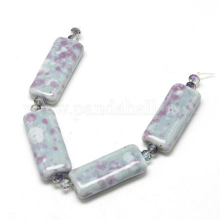Chapelets de perles en porcelaine manuelle PORC-R046-03D-1