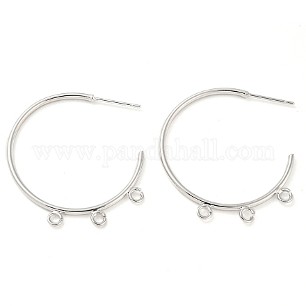 Accessoires de boucles d'oreilles en laiton KK-K351-26P-1