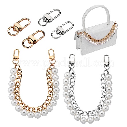 Kits de fabricación de correas de bolsos de perlas de imitación de diy DIY-SZ0008-93-1