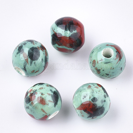 Handmade Porcelain Beads X-PORC-Q262-03R-1