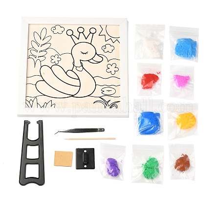 Наборы для рисования из целлюлозы с рисунком лебедя своими руками DIY-G033-04B-1