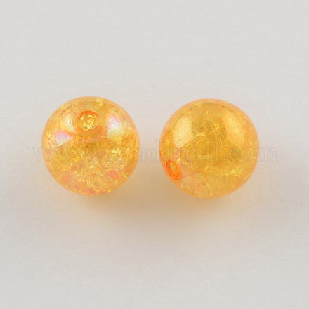 Bubblegum AB Color Transparent Crackle Acrylic Round Beads CACR-R011-20mm-07-1